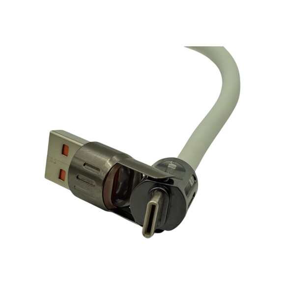 Multi Connector Charging Cable 6ft USB A USB C to USB C Lightning LED Tips White - Picture 8 of 8